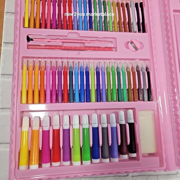 208 PCS Art Supplies Drawing Kit for Kids Adults Set with Double Sided Trifold - Picture 13 of 14